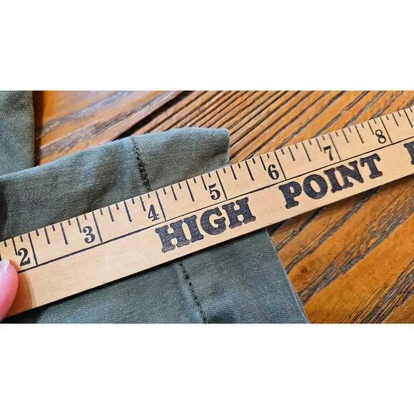 Simply Vera Wang Mid Rise Shorts Denim Bottoms Womens Plus Size 16 Olive Green - Picture 8 of 8